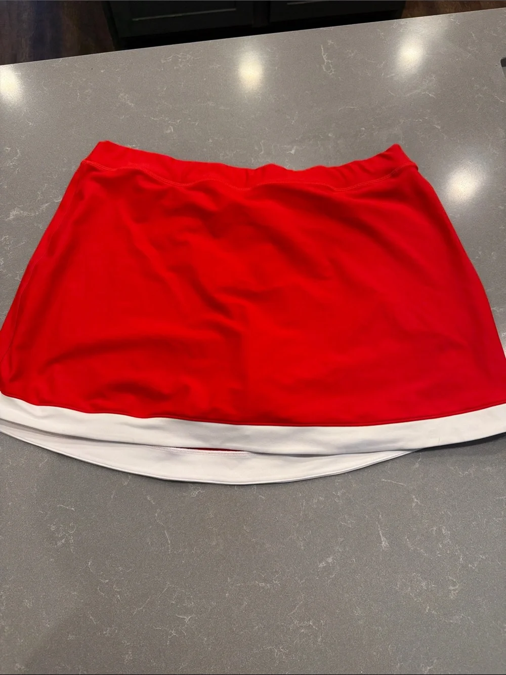 Abercrombie & Fitch Red Skort with White Hem